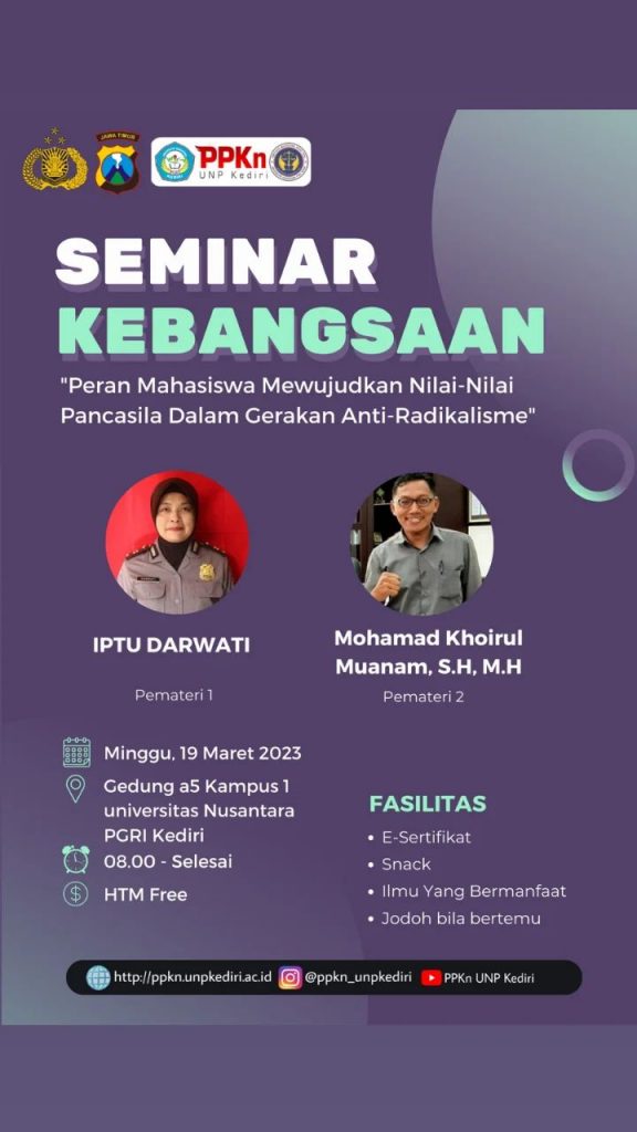 SEMINAR KEBANGSAAN “Peran Mahasiswa Mewujudkan Nilai-Nilai Pancasila ...